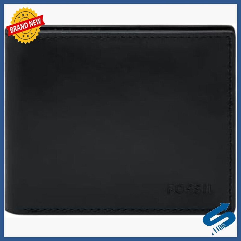 Slim RFID Blocking Leather Bifold Wallet with 6 Card Slots